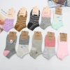 Wholesale 200-stitch all-cotton boat socks for women in spring and autumn, versatile cartoon women's socks, and street stall socks from the manufacturer details Picture